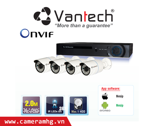 Bộ KIT Powerline camera IP VANTECH VPP-01B