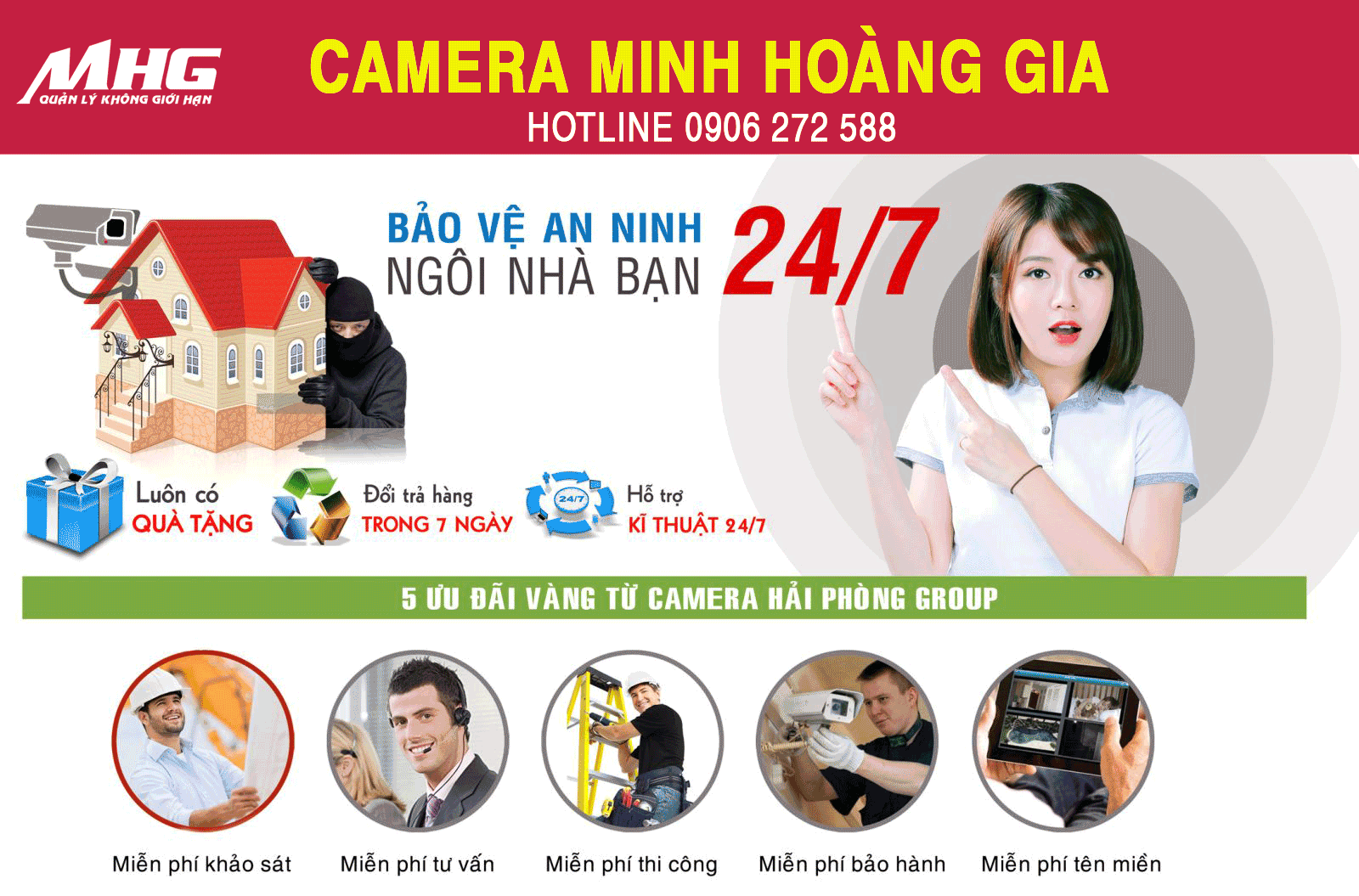 CameraMHG đảm bảo an ninh nhà bạn 24/7