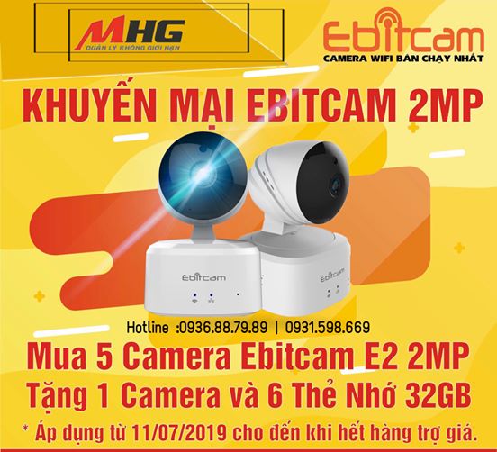 Khuyến mãi camera EbitCam tại MINH HOÀNG GIA