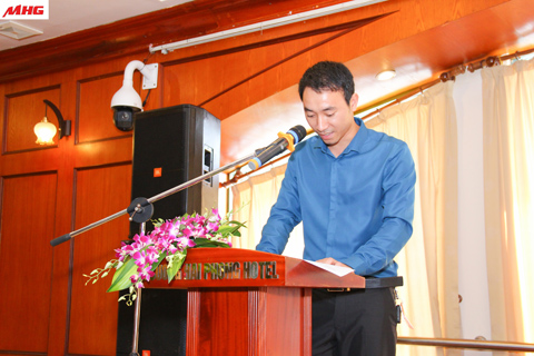 Ông Hoàng Gia Minh phát biểu khai mạc hội thảo thiết bị an ninh Hải Phòng 2015